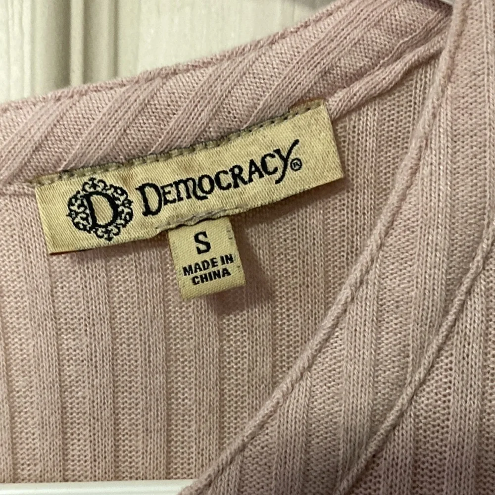 Democracy crochet bell sleeve top